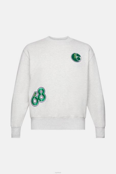 Esprit dressipluusid ja pusad mehed helehall ülikooli lapiga dressipluus Z24R808