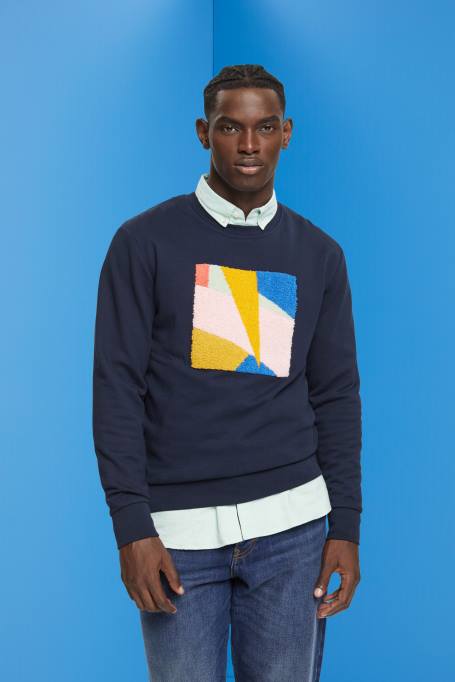 Esprit dressipluusid ja pusad mehed merevägi aplikatsiooniga dressipluus Z24R882