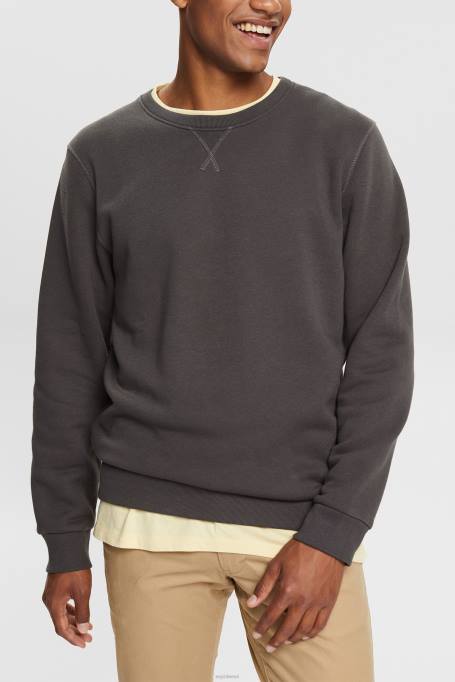 Esprit dressipluusid ja pusad mehed must jätkusuutlik meeskonnakaelusega dressipluus Z24R935