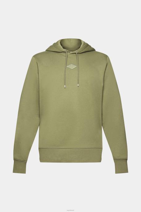 Esprit dressipluusid ja pusad mehed oliiv logoga rinnatrükiga kapuuts Z24R640