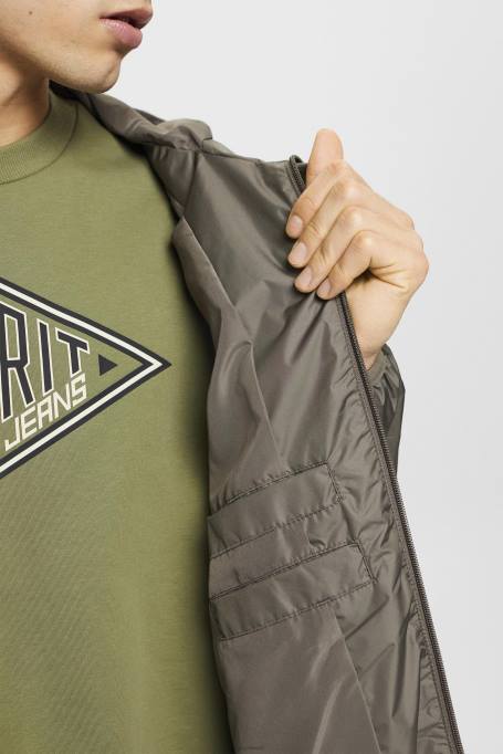 Esprit jakid mehed khaki roheline kerge kapuutsiga vihmajope Z24R765