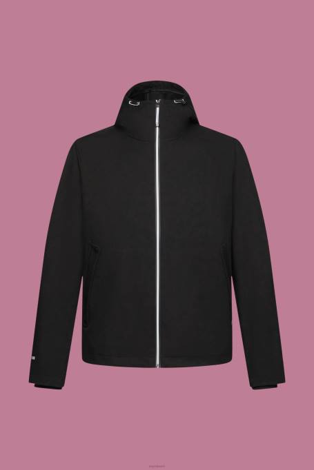 Esprit jakid mehed must kapuutsiga softshell jope Z24R728