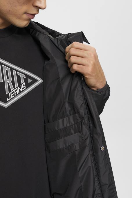 Esprit jakid mehed must kerge kapuutsiga vihmajope Z24R764