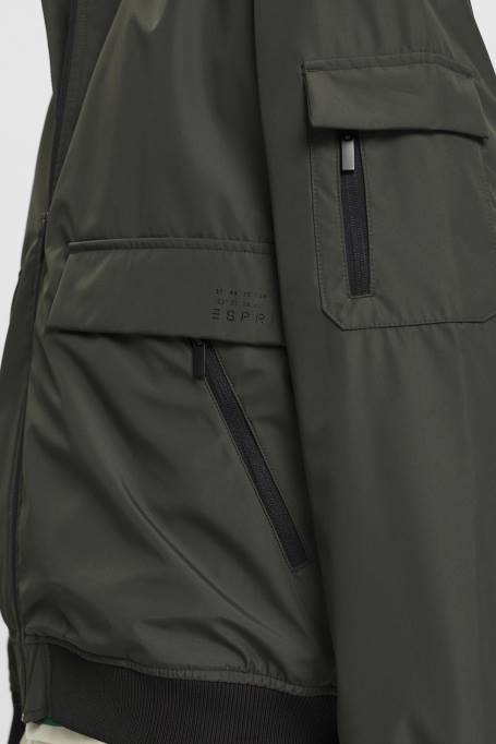 Esprit jakid mehed tume khaki bomber-stiilis jope Z24R767