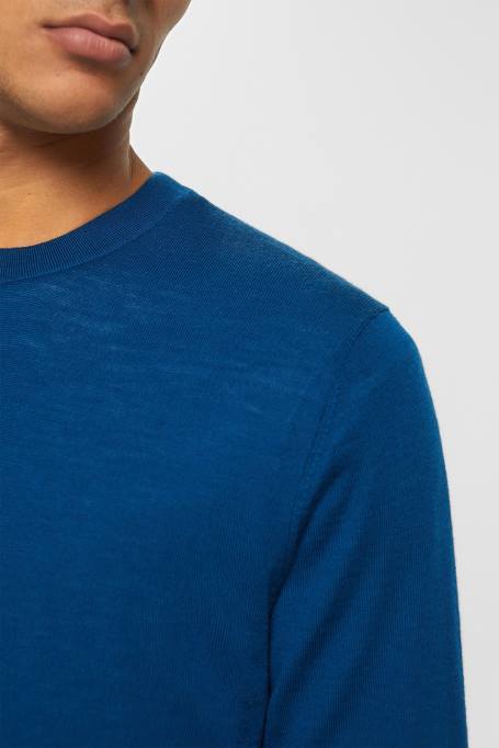 Esprit kampsunid mehed bensiin sinine kootud villane kampsun Z24R905