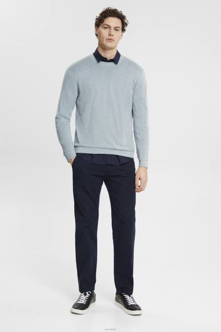 Esprit kampsunid mehed hall sinine peenelt kootud kampsun Z24R685