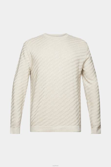 Esprit kampsunid mehed hele taupe tekstuuriga präänkaelusega kampsun Z24R718