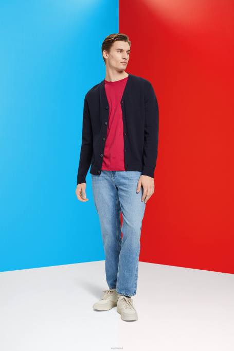 Esprit kampsunid mehed merevägi v-kaelusega jätkusuutlik puuvillane kardigan Z24R776