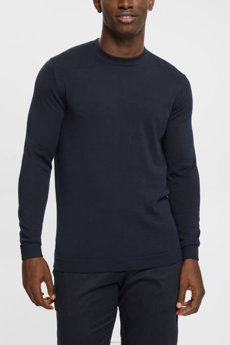 Esprit kampsunid mehed must kootud villane kampsun Z24R903