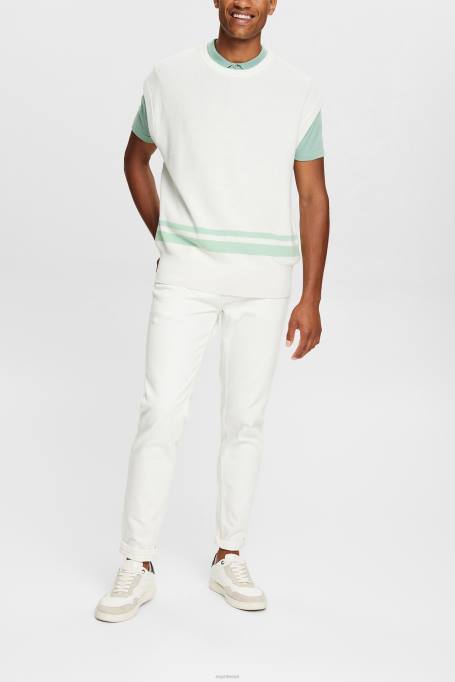 Esprit kampsunid mehed valkjas paak top kahe triibuga Z24R841