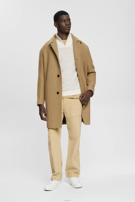 Esprit kampsunid mehed valkjas värviliste triipudega pooltõmblukuga kootud kampsun Z24R727