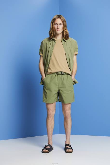 Esprit lühikesed püksid mehed oliiv integreeritud vööga lühikesed püksid Z24R672