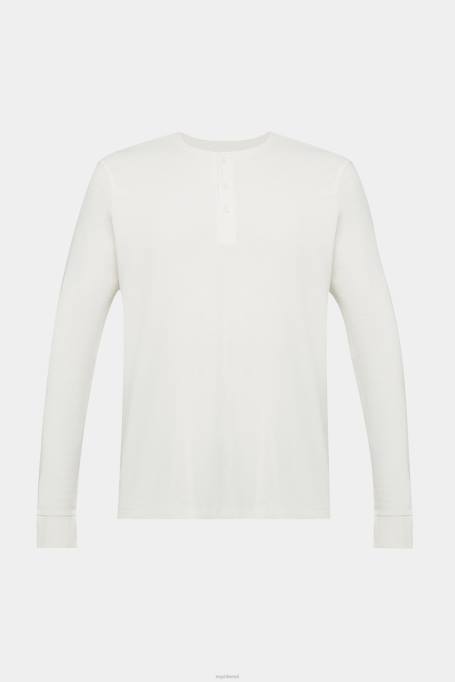 Esprit pikk varrukas mehed valkjas pikkade varrukatega vahvelpique top Z24R696