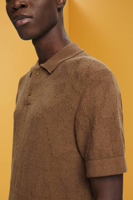 Esprit polod mehed kahvatu khaki boucle polosärk Z24R702