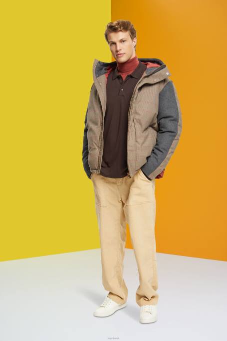 Esprit polod mehed tumepruun pikkade varrukatega polosärk Z24R836