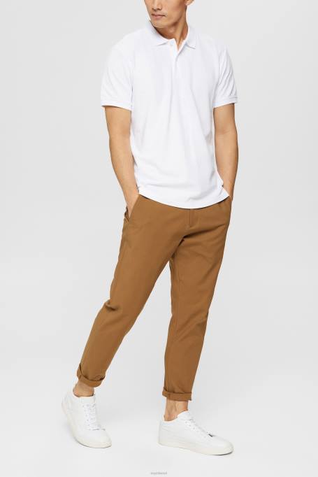 Esprit polod mehed valge pima puuvillane pikee polosärk Z24R924