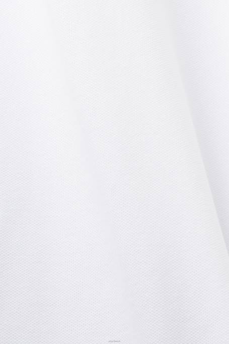 Esprit polod mehed valge puuvillase võrguga polosärk Z24R567