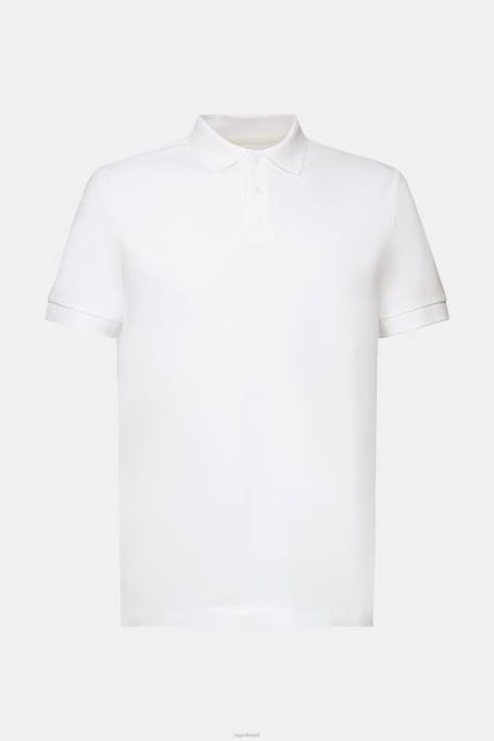 Esprit polod mehed valge puuvillase võrguga polosärk Z24R567