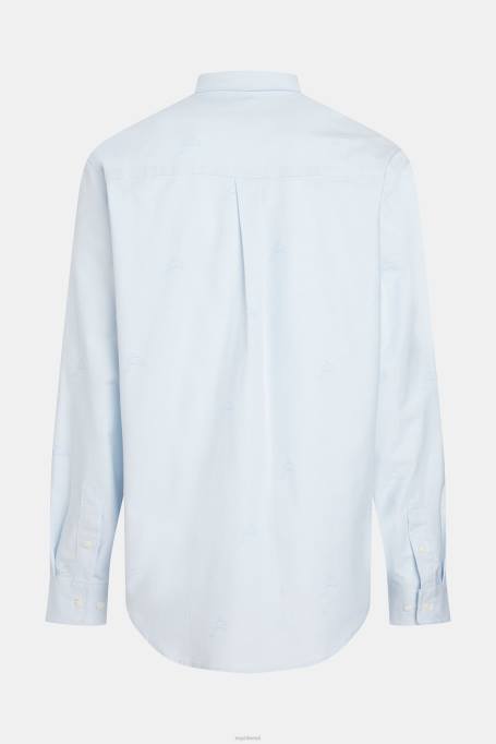 Esprit särgid mehed helesinine lõdvestunud üleüldise mustriga oxfordi särk Z24R795