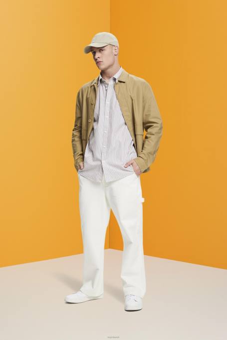 Esprit särgid mehed iiris triibuline jätkusuutlik puuvillane särk Z24R705