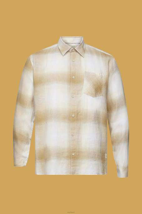 Esprit särgid mehed jää puuvilla ja kanepiga segatud ruuduline tartansärk Z24R714