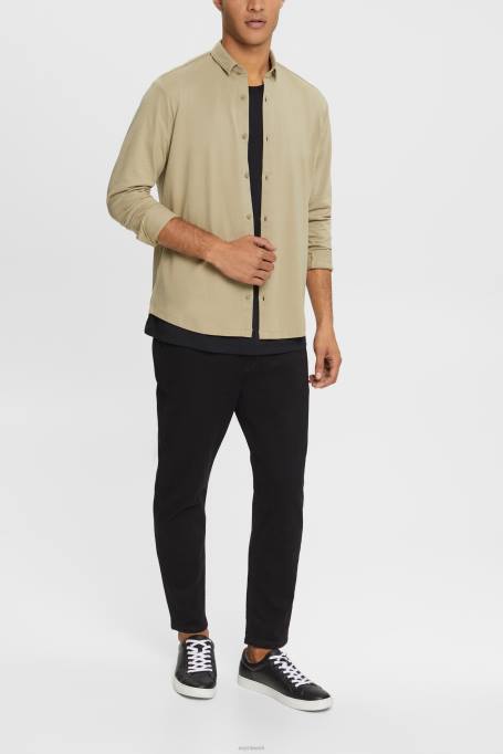 Esprit särgid mehed kahvatu khaki trikoosärk Z24R888