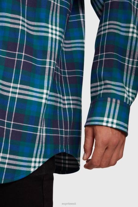 Esprit särgid mehed sinakassinine ruuduline flanellist särk Z24R794