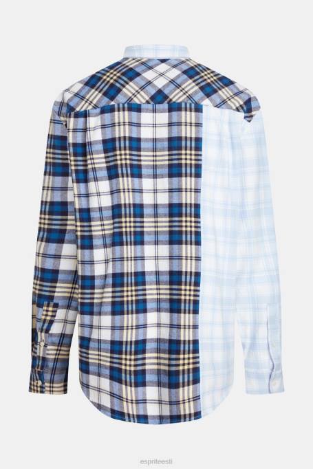 Esprit särgid mehed sinine segaruuduline lapitehnikas flanellsärk Z24R789