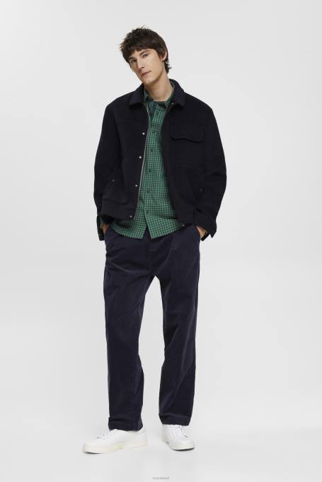 Esprit särgid mehed tumesinine roheline kontrollitud slim fit särk Z24R688