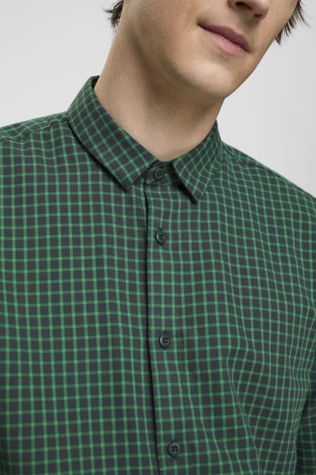 Esprit särgid mehed tumesinine roheline kontrollitud slim fit särk Z24R688