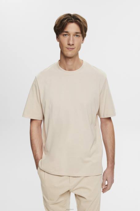 Esprit t-särgid mehed hele taupe puuvillane crewneck T-särk Z24R722