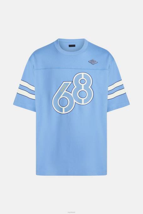 Esprit t-särgid mehed helesinine lavendel triibuliste varrukatega graafilise prindiga tee Z24R807