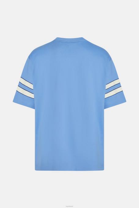 Esprit t-särgid mehed helesinine lavendel triibuliste varrukatega graafilise prindiga tee Z24R807