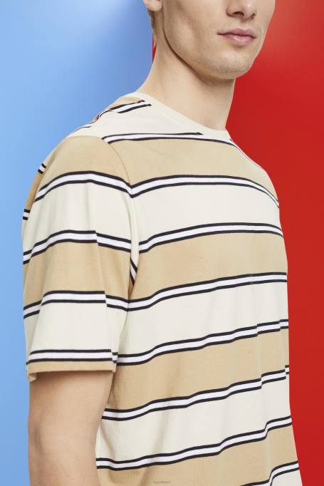 Esprit t-särgid mehed jää triibuline jätkusuutlik puuvillane t-särk Z24R707