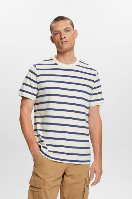 Esprit t-särgid mehed jää triibuline jersey t-särk, 100% puuvill Z24R591