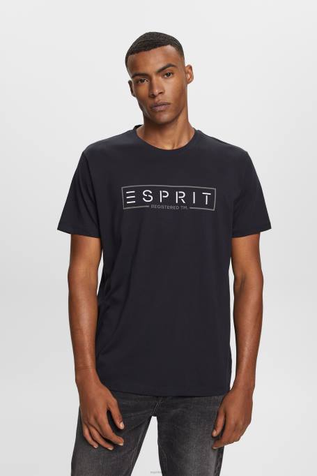 Esprit t-särgid mehed must jersey logoga T-särk, 100% puuvill Z24R733