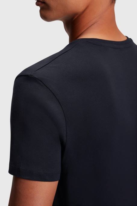 Esprit t-särgid mehed must kahes pakis crewneck puuvillased T-särgid Z24R855