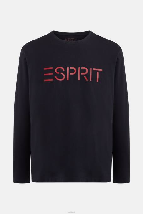 Esprit t-särgid mehed must logoga trükitud trikoo T-särk Z24R862