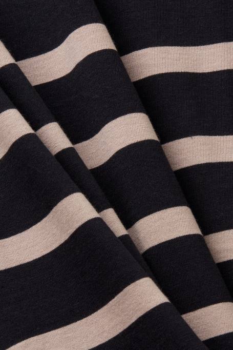 Esprit t-särgid mehed must triibuline jersey t-särk, 100% puuvill Z24R590