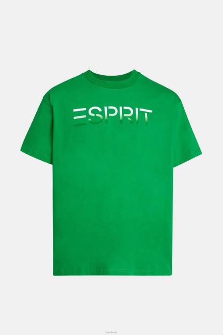 Esprit t-särgid mehed roheline rinnaga flokeeritud logoga aplikatsiooniga T-särk Z24R609
