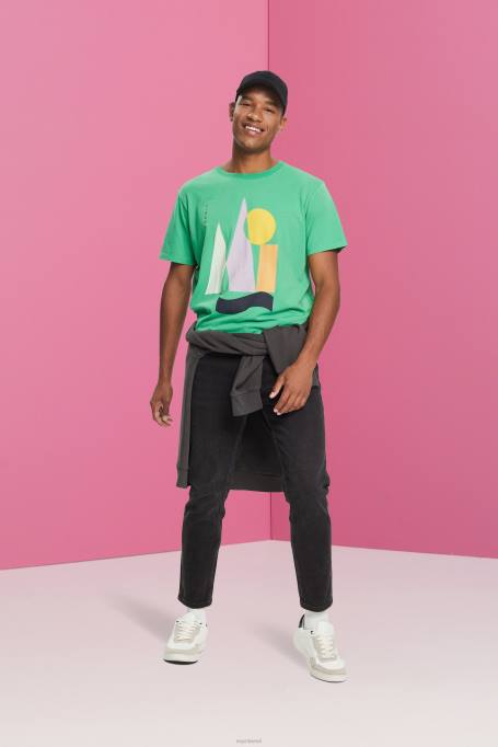 Esprit t-särgid mehed roheline trükiga trikoo T-särk Z24R845