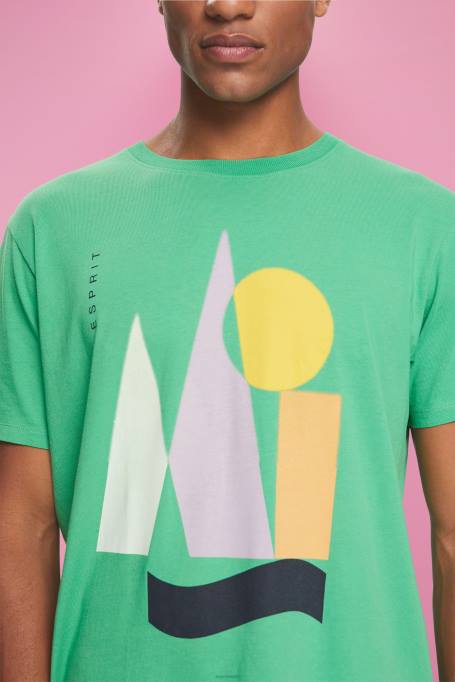 Esprit t-särgid mehed roheline trükiga trikoo T-särk Z24R845