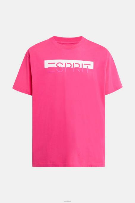 Esprit t-särgid mehed roosa fuksia matt säraga logoga aplikatsiooniga t-särk Z24R619