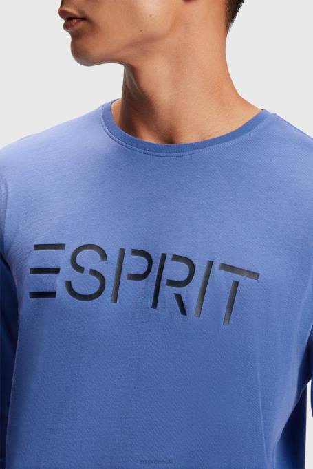 Esprit t-särgid mehed sinine logoga trükitud trikoo T-särk Z24R867