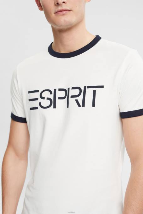 Esprit t-särgid mehed valkjas jersey logoga trükitud t-särk Z24R949