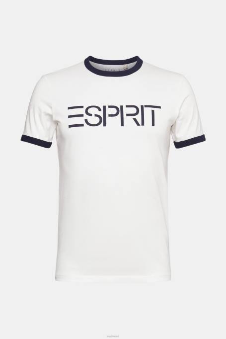 Esprit t-särgid mehed valkjas jersey logoga trükitud t-särk Z24R949
