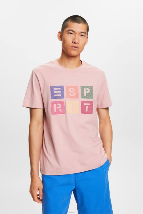 Esprit t-särgid mehed vana roosa logoga t-särk, 100% puuvill Z24R589