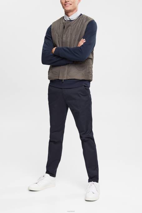 Esprit vest mehed tume khaki tepitud vest Z24R842