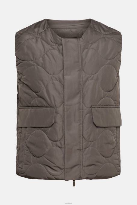 Esprit vest mehed tume khaki tepitud vest Z24R842