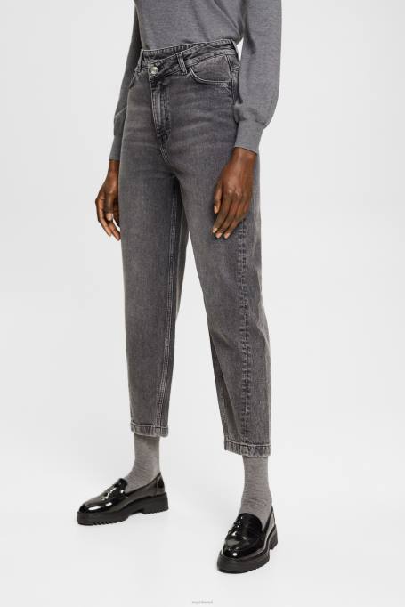 Esprit denim naised must keskmine pesu Asümmeetrilise vöökohaga banaanikujulised teksad Z24R339